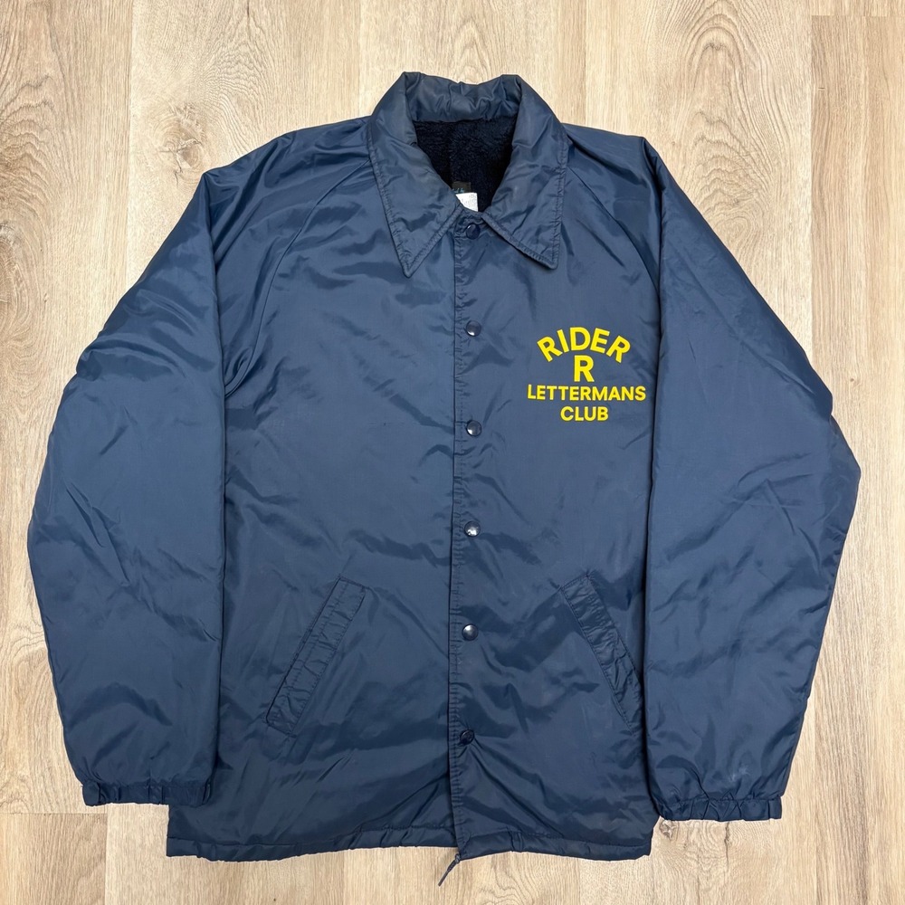 Vintage 60s70s Champion Rider R Letterman's Club Snap On Jacket Size Medium